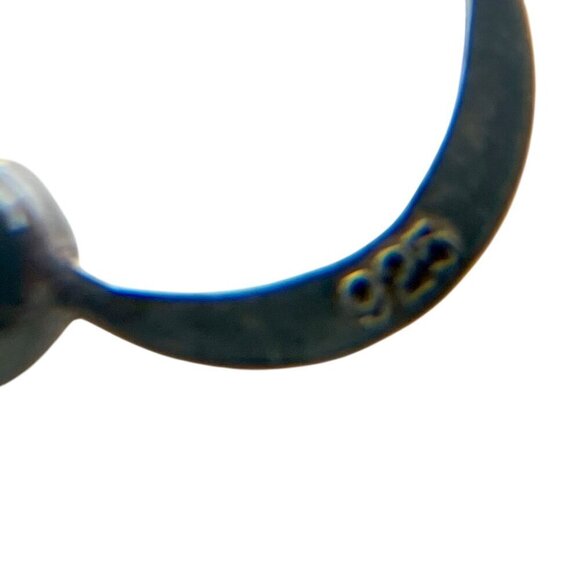 M Italy 925 Anodized Silver Drop Dangle Earrings Classic Basic Elevated Basic - Picture 6 of 6